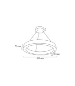 Atanur Torus 50 cm 40W Yuvarlak Halka Sarkıt Linear Armatür - Görsel 5