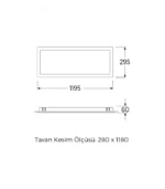 Gecem Opla 30x120 36W S/A Opal Camlı Backlight Armatür - Görsel 2