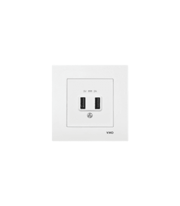 Viko Karre Beyaz USB Şarj Prizi 5V-2A