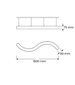 Atanur Nawa Su Yolu Led Linear Armatür 70w 180 cm - Görsel 5