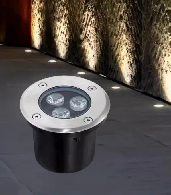 Atanur Yuze 3w Yuvarlak Zemin Armatürü S/A Gömme IP65