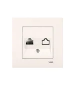 Viko Karre/Meridian Krem Tekli Data Prizi (RJ45 CAT6) (Çerçeve Hariç) - Görsel 2