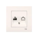 Viko Karre/Meridian Krem Tekli Data Prizi (RJ45 CAT6) (Çerçeve Hariç)