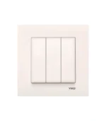 Viko Karre/Meridian Krem Üçlü Anahtar ( Çerçeve Hariç ) - Görsel 4