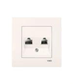 Viko Karre/Meridian Krem Data-Nümeris Telefon Prizi (RJ45 CAT6 - RJ11) (Çerçeve Hariç) - Görsel 2