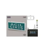 Cata CT-9176 Üç Saat Akülü Ledli Acil Çıkış Exit Armatürü - Görsel 4