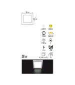 Cata CT-5274 0w 3 Sıva Üstü Led Panel Kare Günışığı - Görsel 4