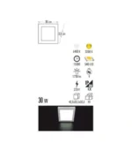 Cata CT-5274 0w 3 Sıva Üstü Led Panel Kare Günışığı - Görsel 2