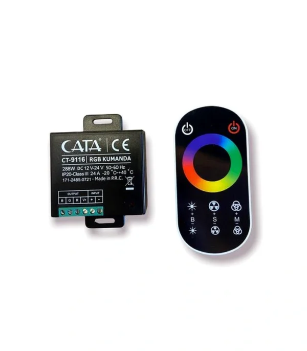 Cata CT-9116 24 Amper Siyah RGB Şerit Led Kumanda 24A 288W