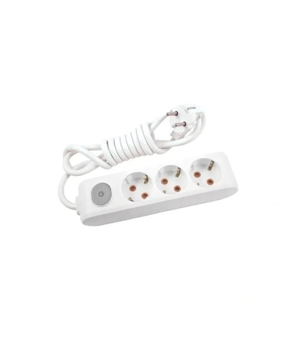 Viko Multi-Let Üçlü Grup Priz Topraklı Anahtarlı 1 Metre Beyaz (Çocuk Korumalı) 90117301