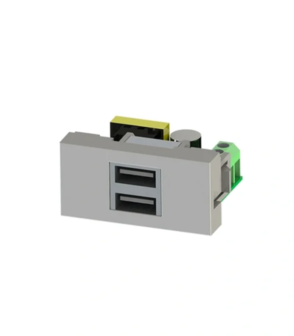 Nead 45*22,5 mm Çiftli USB Şarj Adaptörü