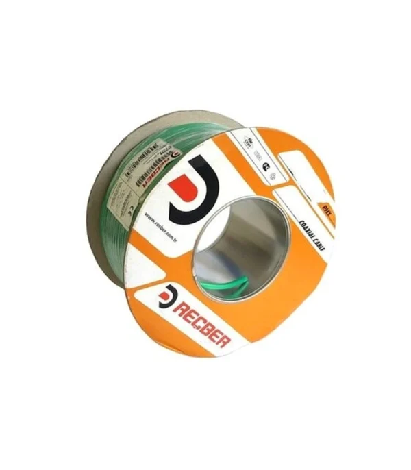Reçber RG6 U6 PHY-PVC Cu/Cu Anten Kablosu Eca Yeşil 100lük