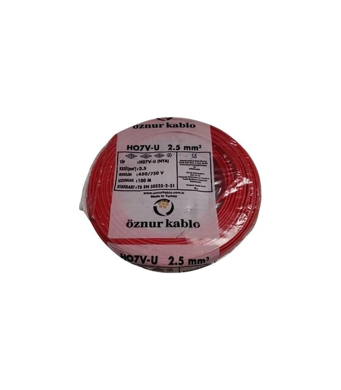 Öznur Nya Kablo 2,5 mm² Kırmızı ( H07v-U )