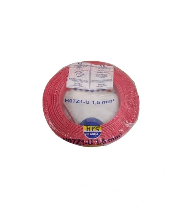 Hes Nya Kablo 1,5 Mm Kırmızı (H07z1-U) Halojen Free