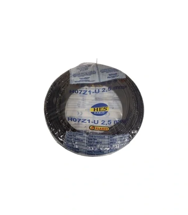 Hes Nya Kablo 2,5 Mm Siyah (H07z1-U) Halojen Free