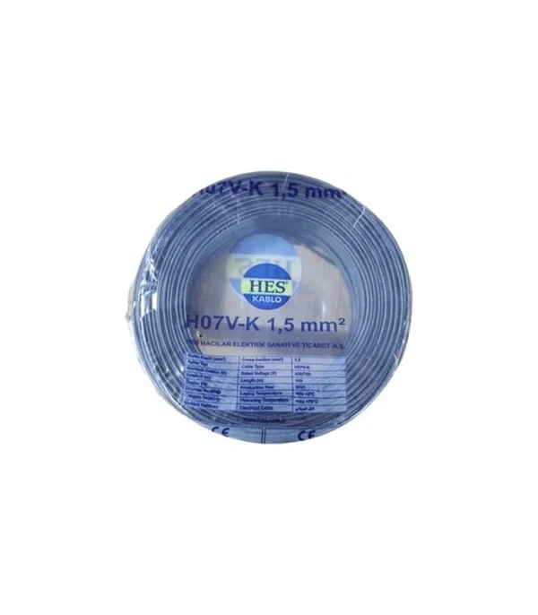 Hes Nyaf Kablo 1,5 mm² Siyah ( H07v-K )