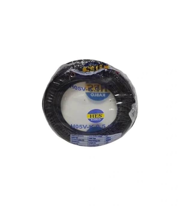 Hes Nyaf Kablo 0,50 mm² Siyah (H05v-K)