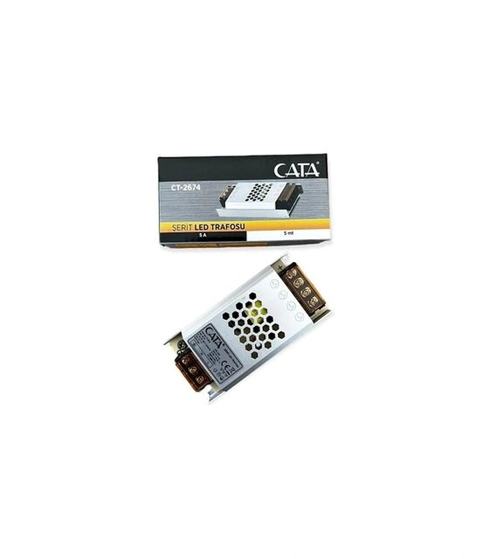 Cata CT-2674 5 Amper Şerit Led Trafosu 60W Süper Slim Fansız