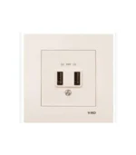 Viko Karre/Meridian Krem USB Şarj Prizi 5V-2A (Çerçeve Hariç) - Görsel 2