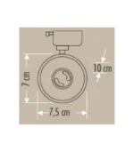Cata CT-5336 Halley Ray Spot Armatür Gu-10 Siyah Platin Kasa - Görsel 4