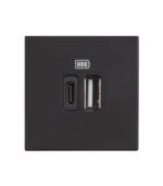 Classia Type C ve A USB Şarj Prizi 3A 2M Siyah