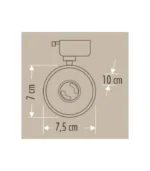 Cata CT-5336 Halley Ray Spot Armatür Siyah/Platin(Boş Kasa) - Görsel 4