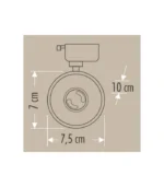 Cata CT-5336 Halley Ray Spot Armatür Siyah/Platin(Boş Kasa) - Görsel 2