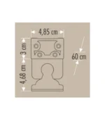 Cata CT-4696 24W Gold Wallwasher 60cm Amber - Görsel 6