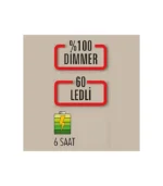 Cata CT-9953 Aras 60 Ledli Dimmerli Işıldak - Görsel 2