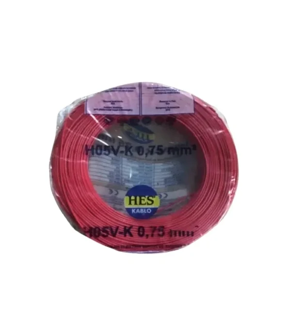 Hes Nyaf Kablo 0,75 mm² Kırmızı (H05v-K)