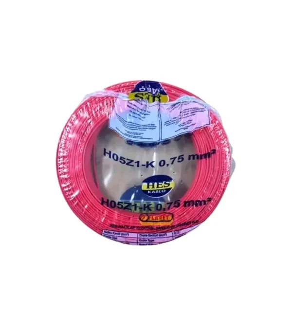 Hes Nyaf Kablo 0,75 Mm Kırmızı (H05z1-K) Halojen Free