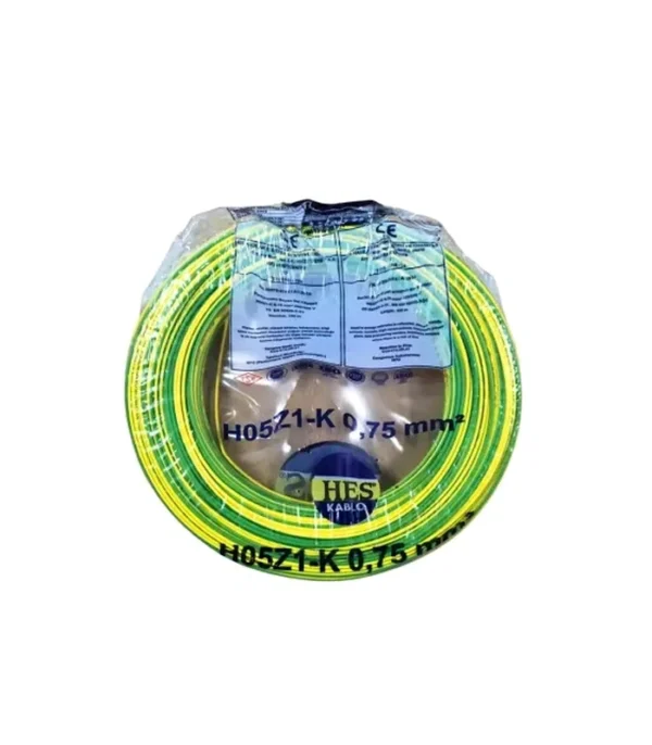 Hes Nyaf Kablo 0,75 Mm Sarıyeşil (H05z1-K) Halojen Free