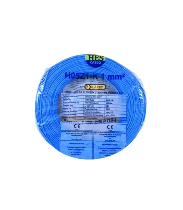 Hes Nyaf Kablo 1 Mm Mavi (H05z1-K) Halojen Free