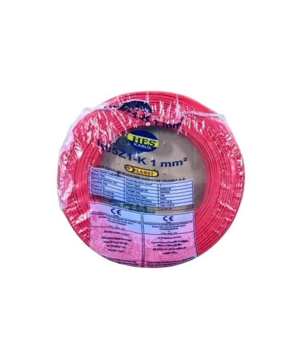 Hes Nyaf Kablo 1 Mm Kırmızı (H05z1-K) Halojen Free