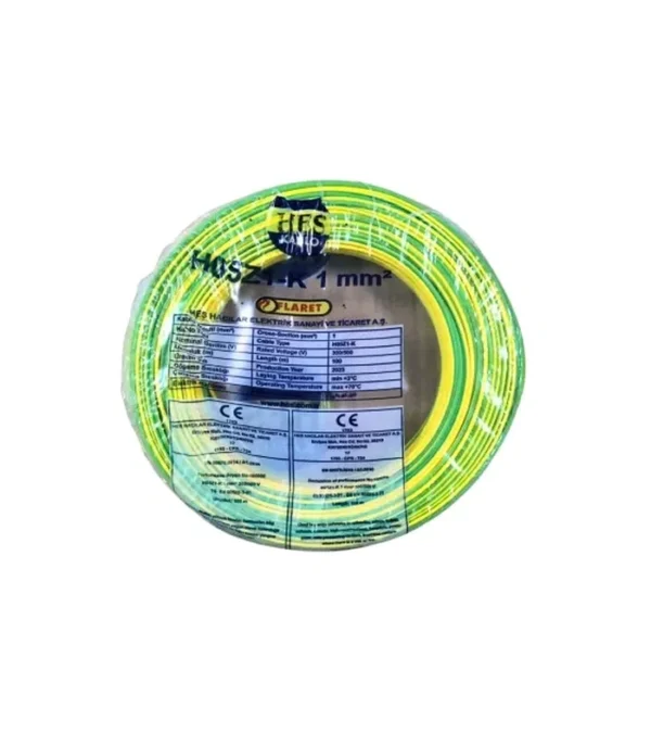 Hes Nyaf Kablo 1 Mm Sarıyeşil (H05z1-K) Halojen Free