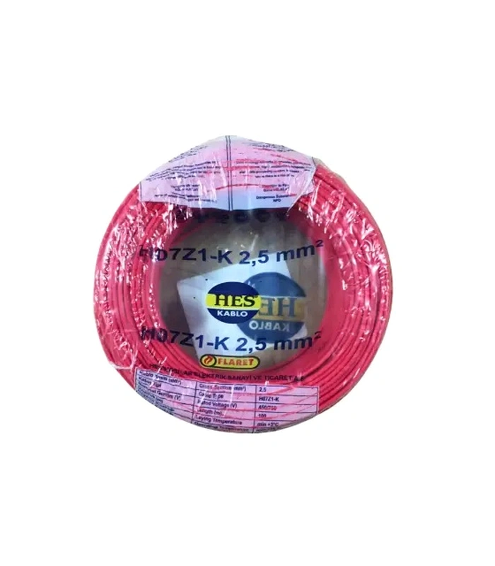 Hes Nyaf Kablo 2,5 Mm Kırmızı ( H07z1-K ) Halojen Free