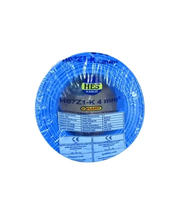 Hes 4 Mm Halojen Free Nyaf Kablo Mavi (H07Z1-K)
