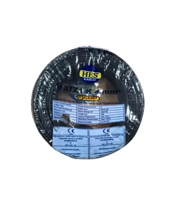 Hes Nyaf Kablo 4 Mm Siyah (H07z1-K) Halojen Free