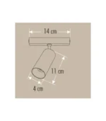 Cata CT-5861 15W Frank Magnetic Spot Siyah Günışığı - Görsel 4