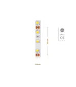 ACK AS01-00800 12W/mt 12V 60 Ledli Şerit Led 3000K Günışığı - Görsel 5