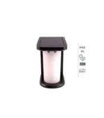ACK AG60-04851 Solar Led Duvar Apliği Dimli Siyah 3000K Günışığı IP65 — ürün görseli 6