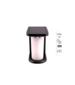 ACK AG60-04851 Solar Led Duvar Apliği Dimli Siyah 3000K Günışığı IP65 — ürün görseli 2