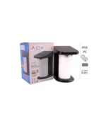 ACK AG60-04851 Solar Led Duvar Apliği Dimli Siyah 3000K Günışığı IP65 — ürün görseli 7