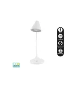 ACK AF11-10013 Led Masa Lambası Şarjlı Dimli Dokunmatik Beyaz Kasa - Görsel 9