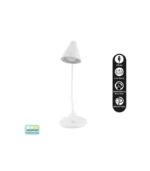 ACK AF11-10013 Led Masa Lambası Şarjlı Dimli Dokunmatik Beyaz Kasa - Görsel 3
