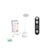 ACK AF11-10014 Led Masa Lambası Şarjlı Dimli Dokunmatik Beyaz Kasa - Görsel 9