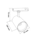 ACK AD30-01101 30W Led Ray Spot Armatür Siyah 3000K Günışığı - Görsel 6