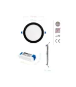 ACK AP01-01831 18W Sıva Altı Yuvarlak Led Spot Panel Armatür 6500K Beyaz Işık Siyah Kasa - Görsel 10