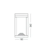 ACK AG57-03021 PC Bahçe Set Üstü Armatürü GU10 160x342mm - Görsel 4