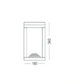 ACK AG57-03021 PC Bahçe Set Üstü Armatürü GU10 160x342mm - Görsel 2